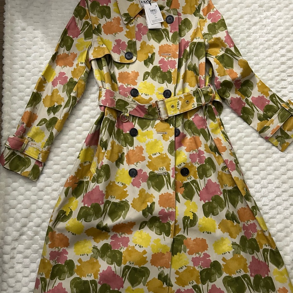 Coach Floral Drill Trench Coat - Picture 6 of 6